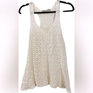 Finn & Clover Lace Tank Top Cream small